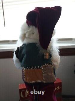 OOAK Santa Elf Artist Made Terry Norton Handcrafted Sculptured Christmas Doll