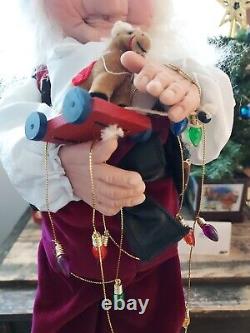 OOAK Santa Elf Artist Made Terry Norton Handcrafted Sculptured Christmas Doll