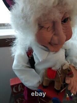 OOAK Santa Elf Artist Made Terry Norton Handcrafted Sculptured Christmas Doll