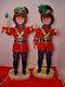 Pair Vtg Lighted Motionette Animated Telco Christmas French Colonial Soldiers