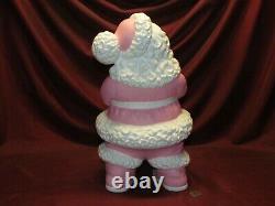 Pink Themed Large Winking Vintage Santa Claus Hand Painted Finished