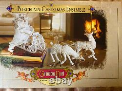 Porcelain Christmas Ensemble Grandeur Noel Collectors Edition 2000 Santa Sleigh