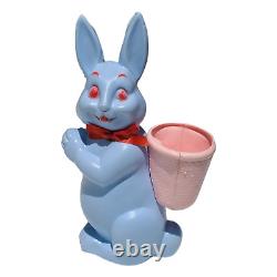 RARE 1968 Vintage Clintoy Blow Mold Easter Rabbit 10 Candy Holder Basket