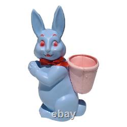 RARE 1968 Vintage Clintoy Blow Mold Easter Rabbit 10 Candy Holder Basket
