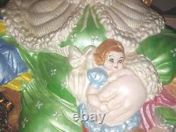 RARE 1970s Ceramic Mrs Claus Statue 16 RARE Atlantic Mold Figurine Handpainted