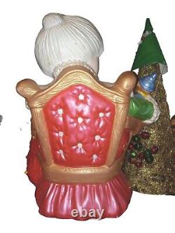 RARE 1970s Ceramic Mrs Claus Statue 16 RARE Atlantic Mold Figurine Handpainted