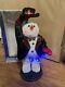 Rare 2003 Gemmy Mr. Snow Business Animated Spinning Snowflake Snowman Dancing