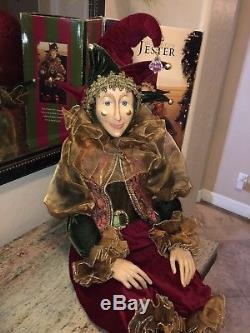 RARE 4ft Christmas Old World JESTER Shelf Sitter Elf Doll by Costco Wholesale