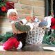 Rare Demdaco Drolleries Santa & Elf Naughty & Nice 2 Piece Set Large Henderson