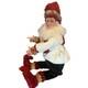 Rare Demdaco Drolleries Sitting Christmas Elf Big Figurine Happy 20x13x12 No Box