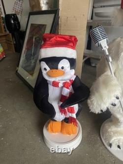 RARE Gemmy 3-Piece Band Polar Bear & Sing-guins Penguins Animated 36 Tall READ RARE Gemmy 3-Piece Band Polar Bear & Sing-guins Penguins Animated 36 Tall READ