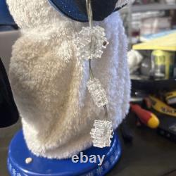 RARE HTF Vintage Gemmy Singing Spinning Snowflake Snowman Partially Working