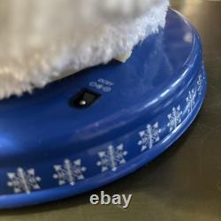 RARE HTF Vintage Gemmy Singing Spinning Snowflake Snowman Partially Working