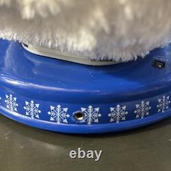 RARE HTF Vintage Gemmy Singing Spinning Snowflake Snowman Partially Working
