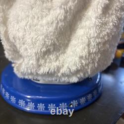 RARE HTF Vintage Gemmy Singing Spinning Snowflake Snowman Partially Working