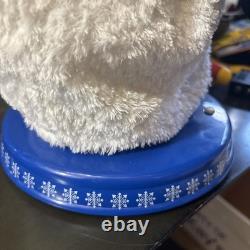RARE HTF Vintage Gemmy Singing Spinning Snowflake Snowman Partially Working