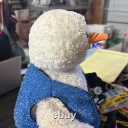 RARE HTF Vintage Gemmy Singing Spinning Snowflake Snowman Partially Working
