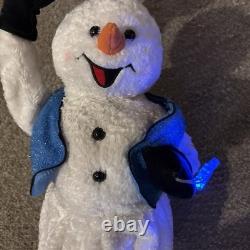 RARE HTF Vintage Miser Spinning Snowflake Snowman Clean Works