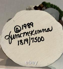 RARE JUNE MCKENNA 1989 SANTA With TREE FIGURINE SIGNED 1819/7500 7'' PERFECT