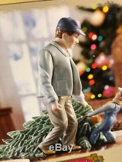 RARE LARGE Grandeur Noel Porcelain STATUE Figurine Boy With Christmas Tree 2003
