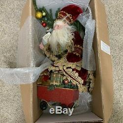 RARE Mark Roberts Extra Large Santa with Wagon 30 #52/250 #51-27170 heavy base