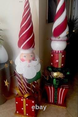 RARE Mark Roberts Grand Santa Finial #25-28722 /Grand Snowman Finial #25-28720