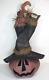 Rare Primitive Folk Art Honey & Me Grungy Rustic Cloth Pumpkin Hat Cat Halloween