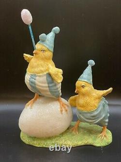RARE Retired Bethany Lowe CIRCUS CHICKS In Perfect Shape HTF 9in Tall, 6in Wide