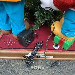 RARE Telco Disney Christmas Mickey Goofy Pluto Trimming Tree Animated Motionette