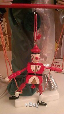 Rare Vintage Animated Telco Motion-ette Christmas Elf Marionette Jester Clown