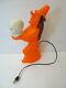 Rare Vintage Halloween Blow Mold Witch Holding Skull Table Top Lighted Working