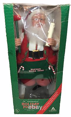 RARE Vintage Holiday Creations Santa Claus Animated Christmas Figure Motionette