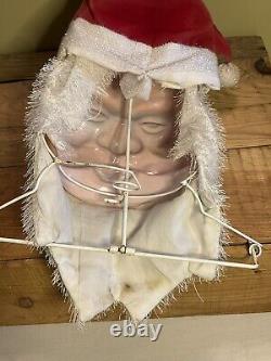 RARE Vintage Santa Claus Face Display From 1950s Early Christmas Santa Head/Mask