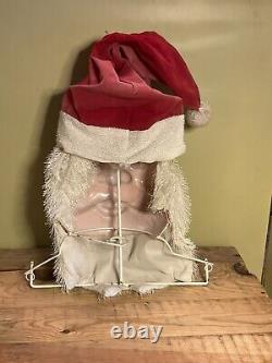 RARE Vintage Santa Claus Face Display From 1950s Early Christmas Santa Head/Mask