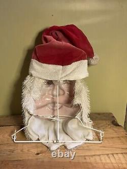 RARE Vintage Santa Claus Face Display From 1950s Early Christmas Santa Head/Mask