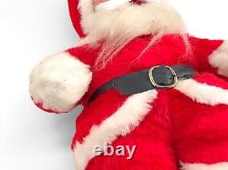 RARE! Vintage Santa Claus Rushton Co Christmas Rubber Face Red 18 Near Mint