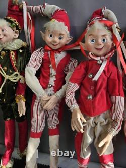 RAZ Imports 16 Traditional Posable Elf Set of 7 Holiday Must-Have