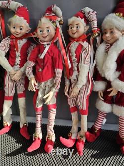 RAZ Imports 16 Traditional Posable Elf Set of 7 Holiday Must-Have