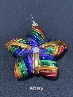 Radko 1997 Kennedy Center Rainbow Star Honors Glass Christmas Ornament