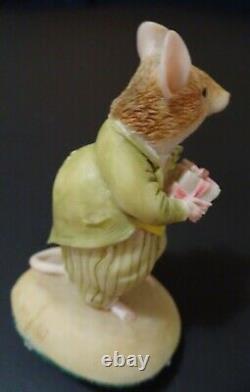 Rare 1990 BRAMBLY HEDGE by Enesco Corp. Resin Christmas Tree with 2 figurine Mice