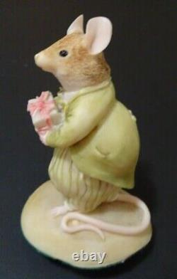 Rare 1990 BRAMBLY HEDGE by Enesco Corp. Resin Christmas Tree with 2 figurine Mice