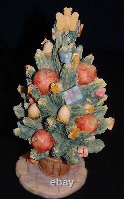 Rare 1990 BRAMBLY HEDGE by Enesco Corp. Resin Christmas Tree with 2 figurine Mice