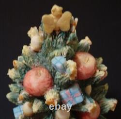 Rare 1990 BRAMBLY HEDGE by Enesco Corp. Resin Christmas Tree with 2 figurine Mice