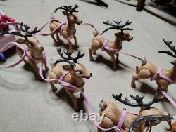 Rare 2002 Memory Lane Rudolph Red Nosed Reindeer Santa's Sleigh Reindeer Team
