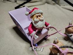 Rare 2002 Memory Lane Rudolph Red Nosed Reindeer Santa's Sleigh Reindeer Team
