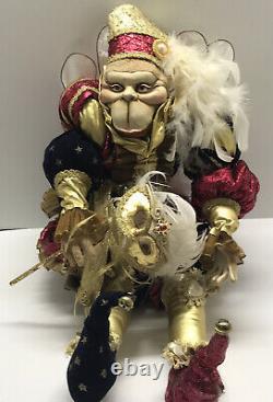 Rare 30 Mark Roberts Masquerade Monkey Jester Fairy Doll w Tag