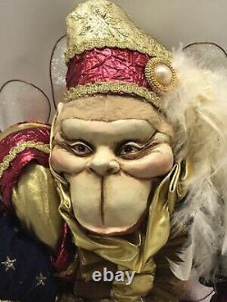 Rare 30 Mark Roberts Masquerade Monkey Jester Fairy Doll w Tag