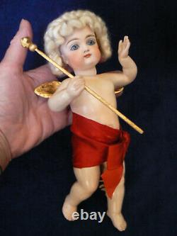 Rare 9 Kestner Angel Doll Closed Mouth Christmas Store Display 24K Wings Staff