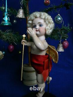 Rare 9 Kestner Closed Mouth Bisque Christmas Angel Doll Store Display