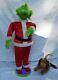 Rare Animated Life Size Dancing Singing Gemmy Santa Grinch Who Stole Christmas